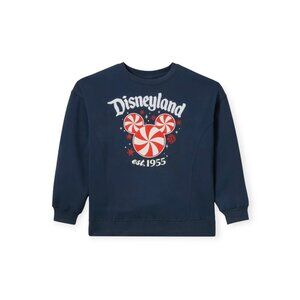 2025 Christmas Pullover Sweatshirt - Disneyland Mickey Icon Peppermint Twirl NEW
